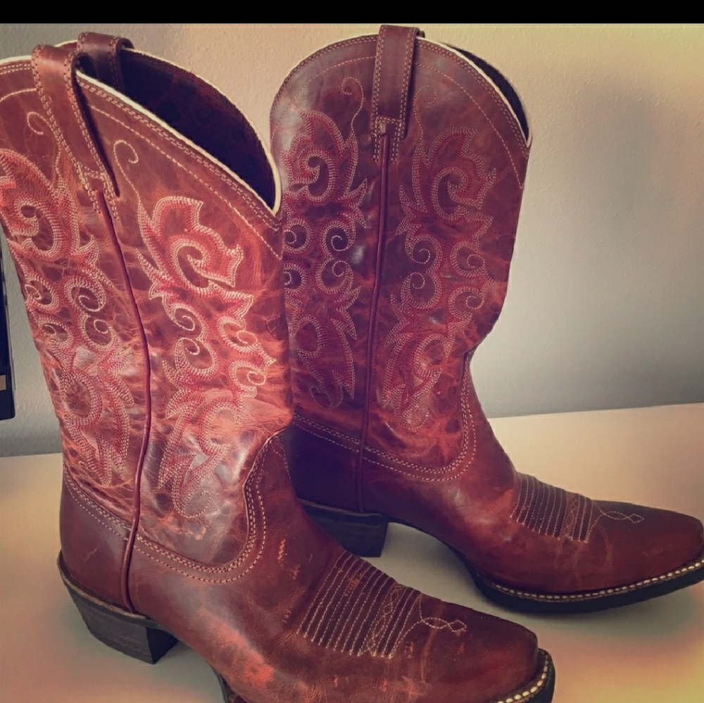 Red cowboy boots